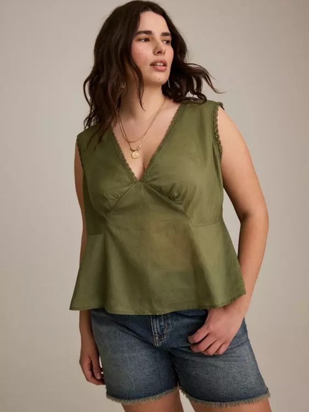 Torrid Festi Cotton Tie-Back Tank - Picture 1 of 2